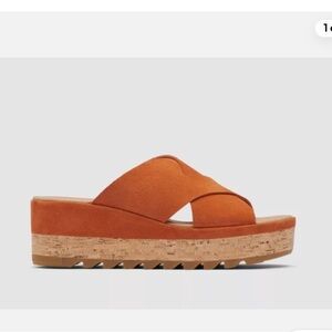 NWT Sorel Cameron Flatform Mule Sandals